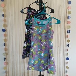 Girl 2 pack tops Size 7/8 Medium Swimwear Fabric